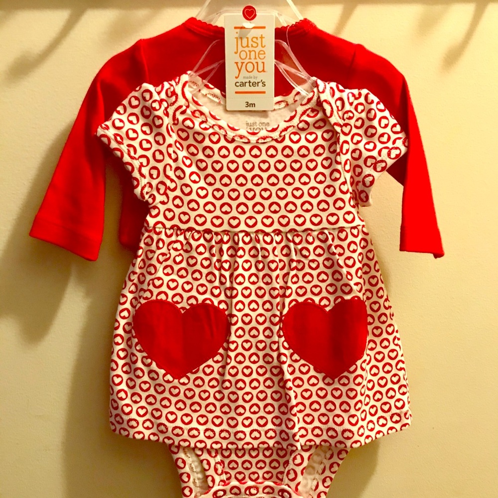 NWT Carter’s 2 piece set, onsie with sweater